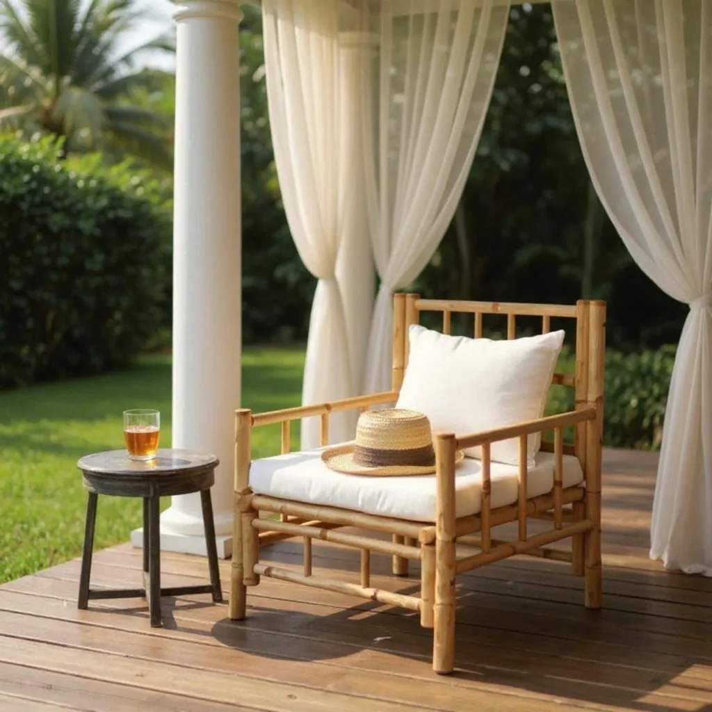 Eco-friendly Bamboo Sofa Sets for hotels cafes and living spaces
