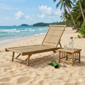 Custom bamboo lounge chairs for modern commercial spaces