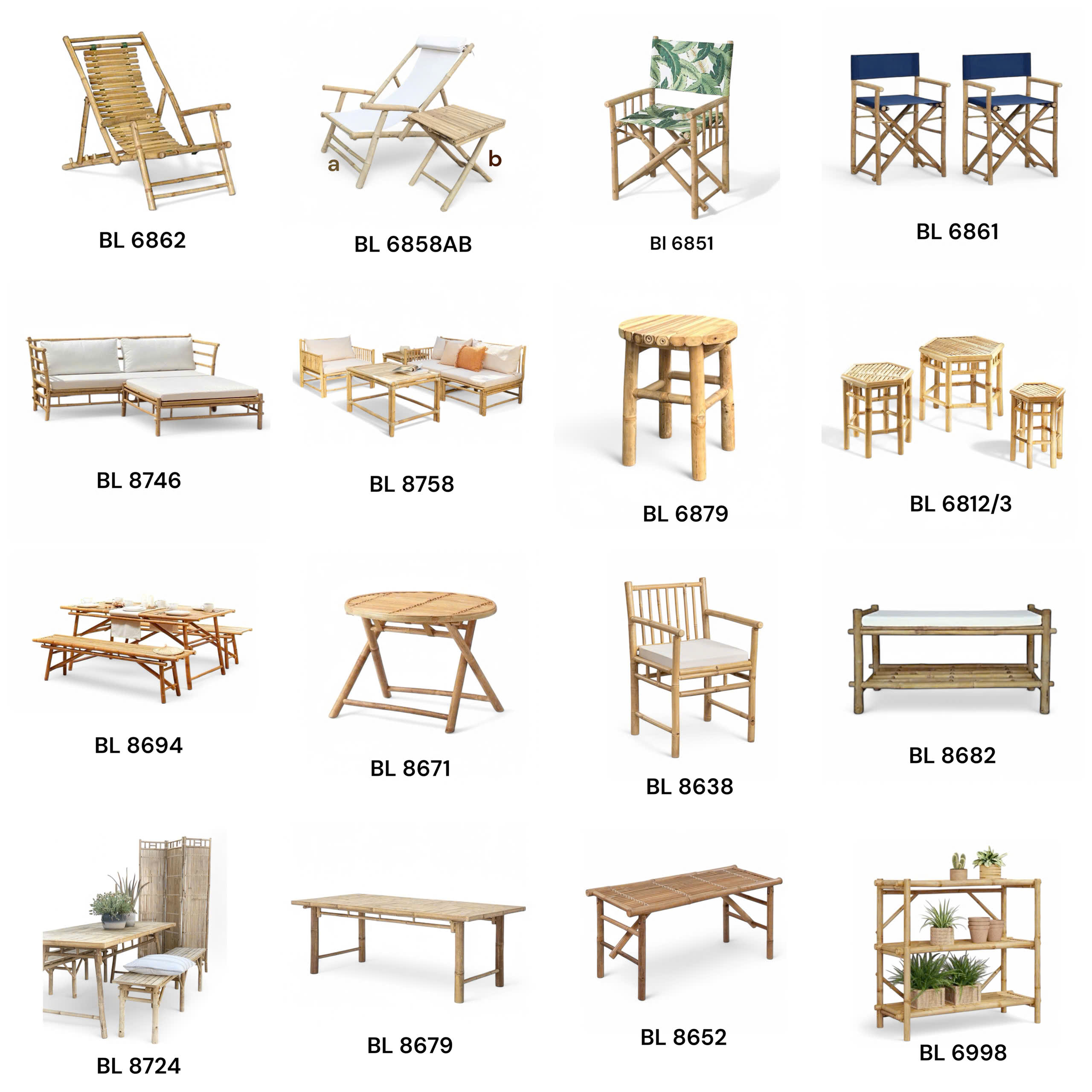 Durable outdoor bamboo furniture for resort dining areas