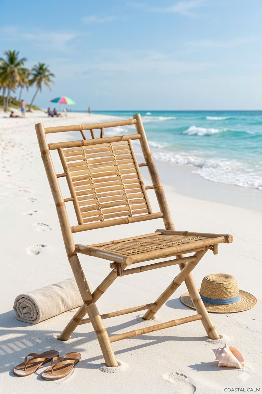 Elegant bamboo armchair with ergonomic comfort and durability