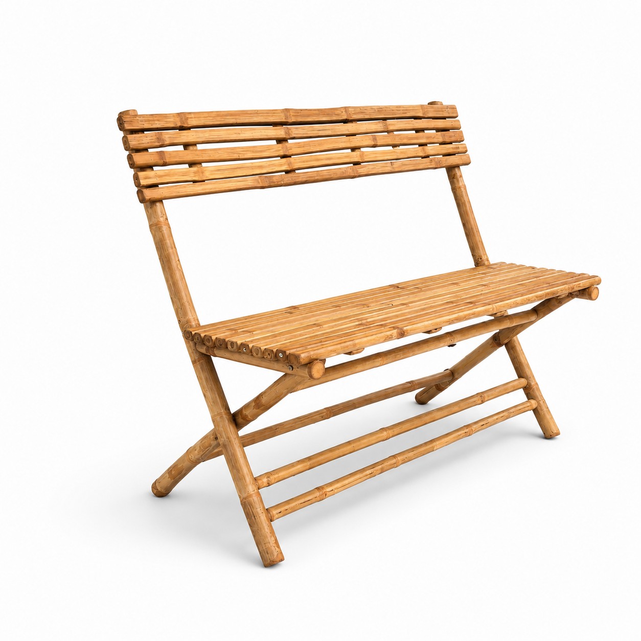 Handcrafted Wooden Horse Benches | Natural Seating | Bamboo Legend 2 Wooden Horse Benches for rustic garden seating