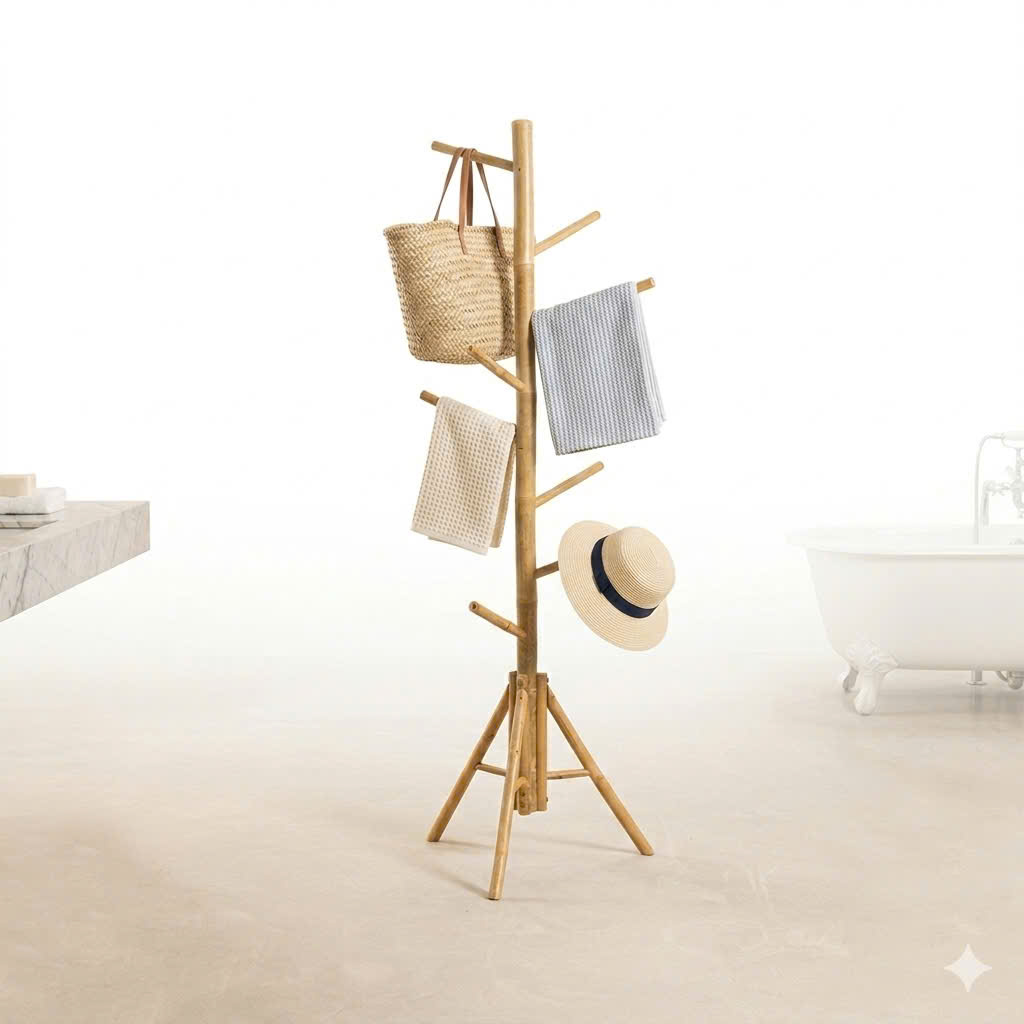 Natural Bamboo Hanging Storage Tools Display