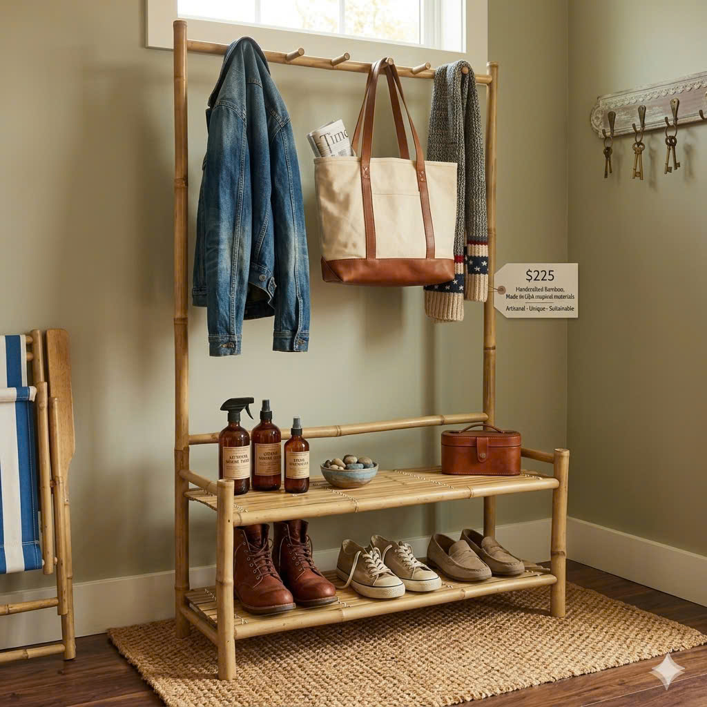 Handmade Bamboo Shelves for Stylish Natural Storage Solutions