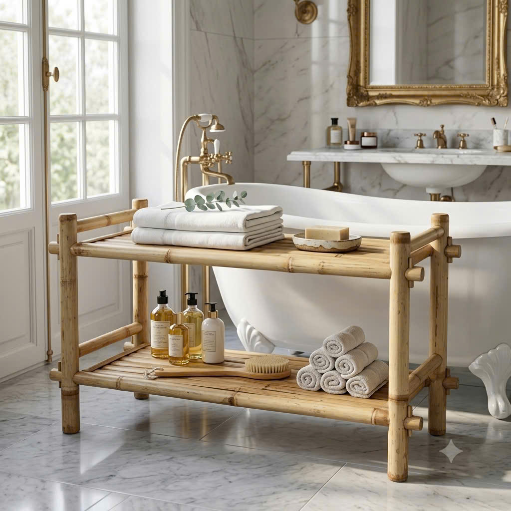 Handmade Bamboo Shelves